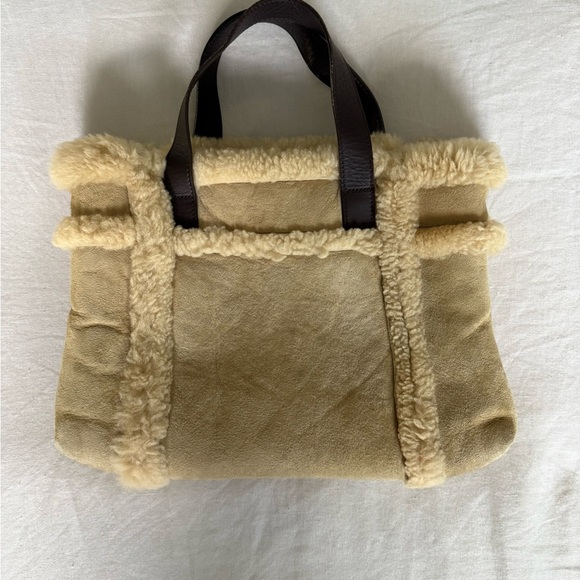 UGG Australia Shearling Suede & Leather Tote — Classic Tan - Picture 3 of 8